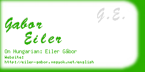 gabor eiler business card