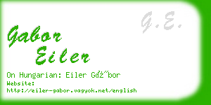 gabor eiler business card